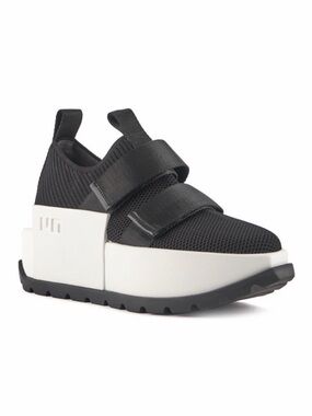 (NWOT) UNITED NUDE • Black/White Mono Roko Run II Wedge Platform Sneakers, 6.5